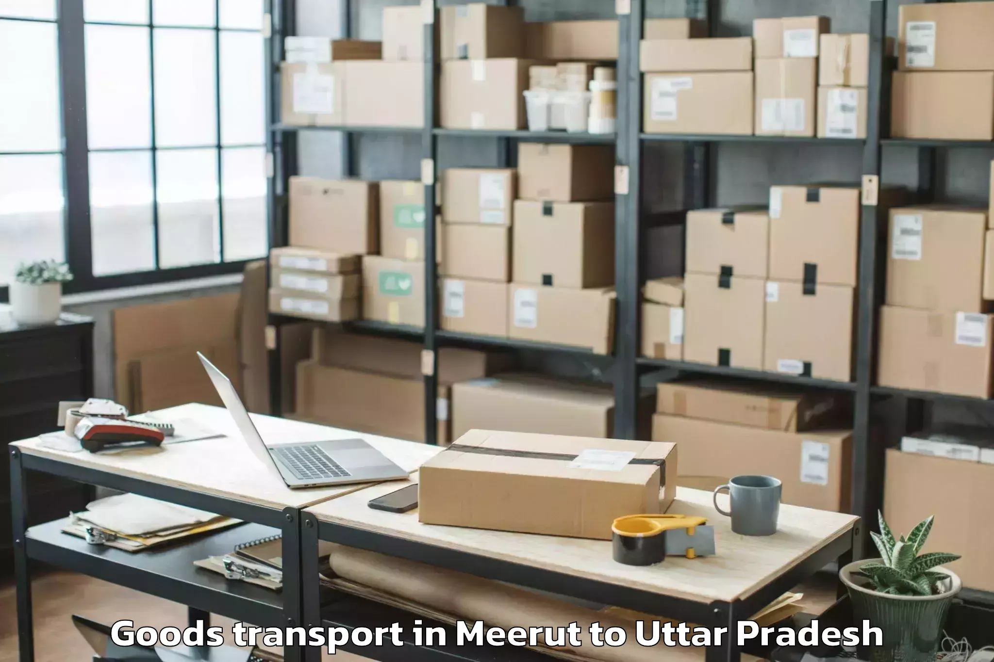 Book Your Meerut to Hata Goods Transport Today